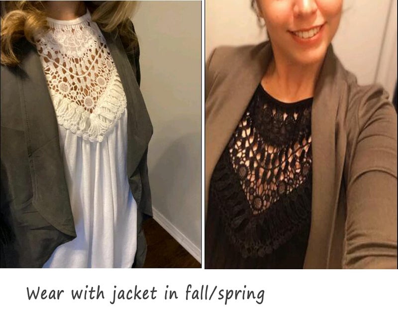 Bluetime Black Tank Top Women Halter Casual Sleeveless Cute Beach Boho Shirts Spring Tops Loose Fit S - Image 4